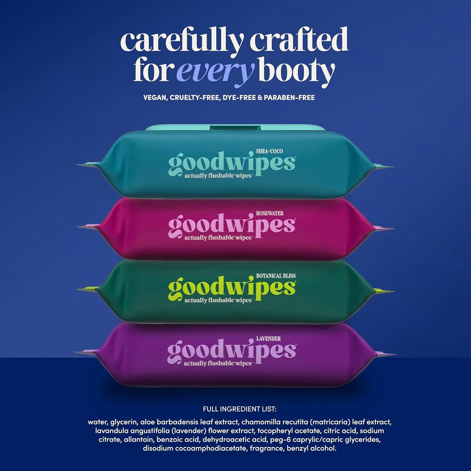 goodwipes Flushable Wipes (6 Pack) (50 Count (Pack of 6), Cedar)