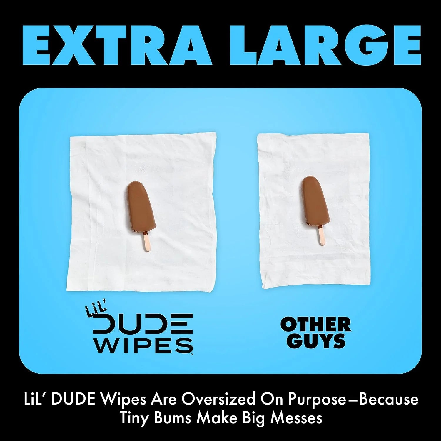 LiL' DUDE Wipes Flushable Potty Training Water Wipes, Unscented, 84 Count