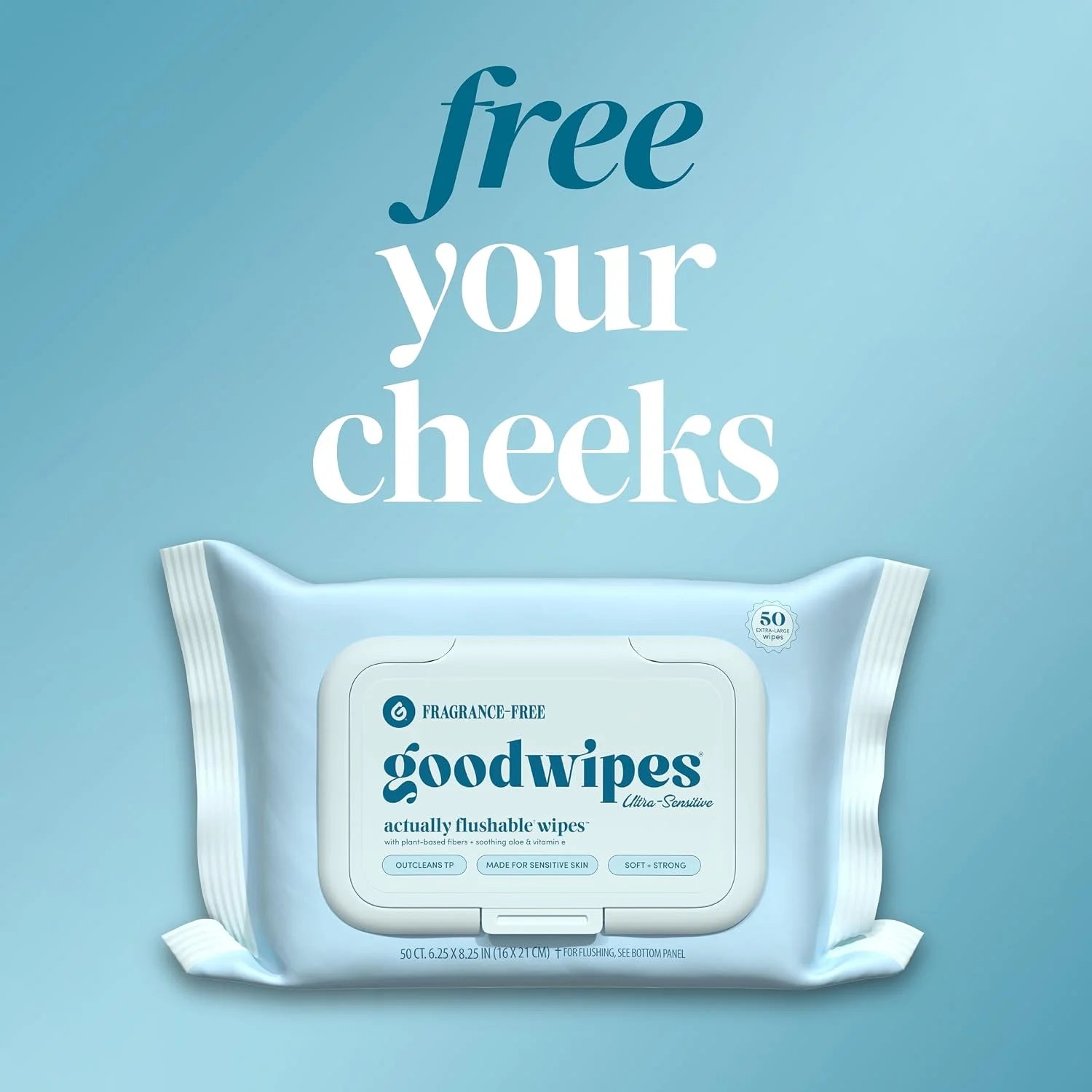 goodwipes Flushable Wipes (6 Pack) (50 Count (Pack of 6), Fragrance-Free)