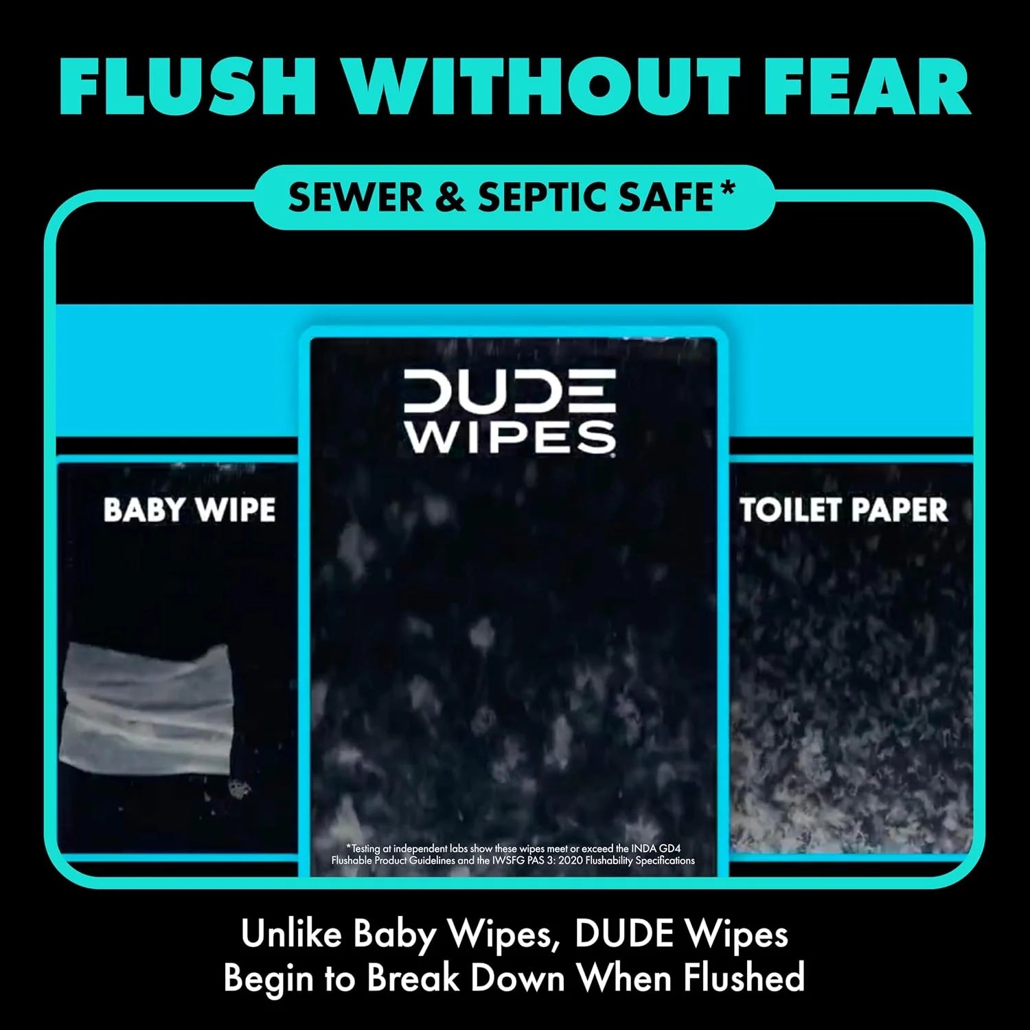 DUDE Wipes On-The-Go Mint Chill Adult Flushable Travel Wipes, 30 Count