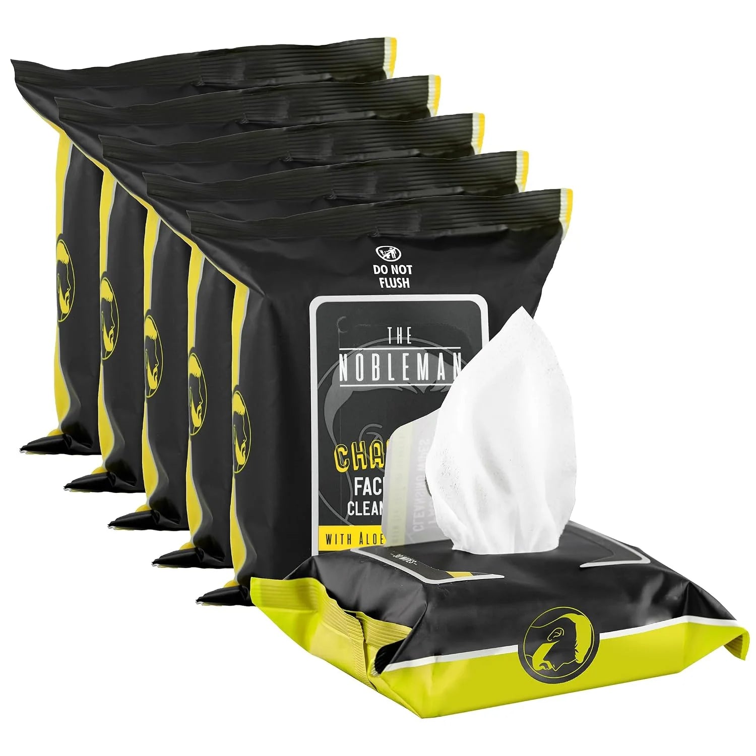 The Nobleman Cleansing Wipes 6 Pack (180 ct., Charcoal)