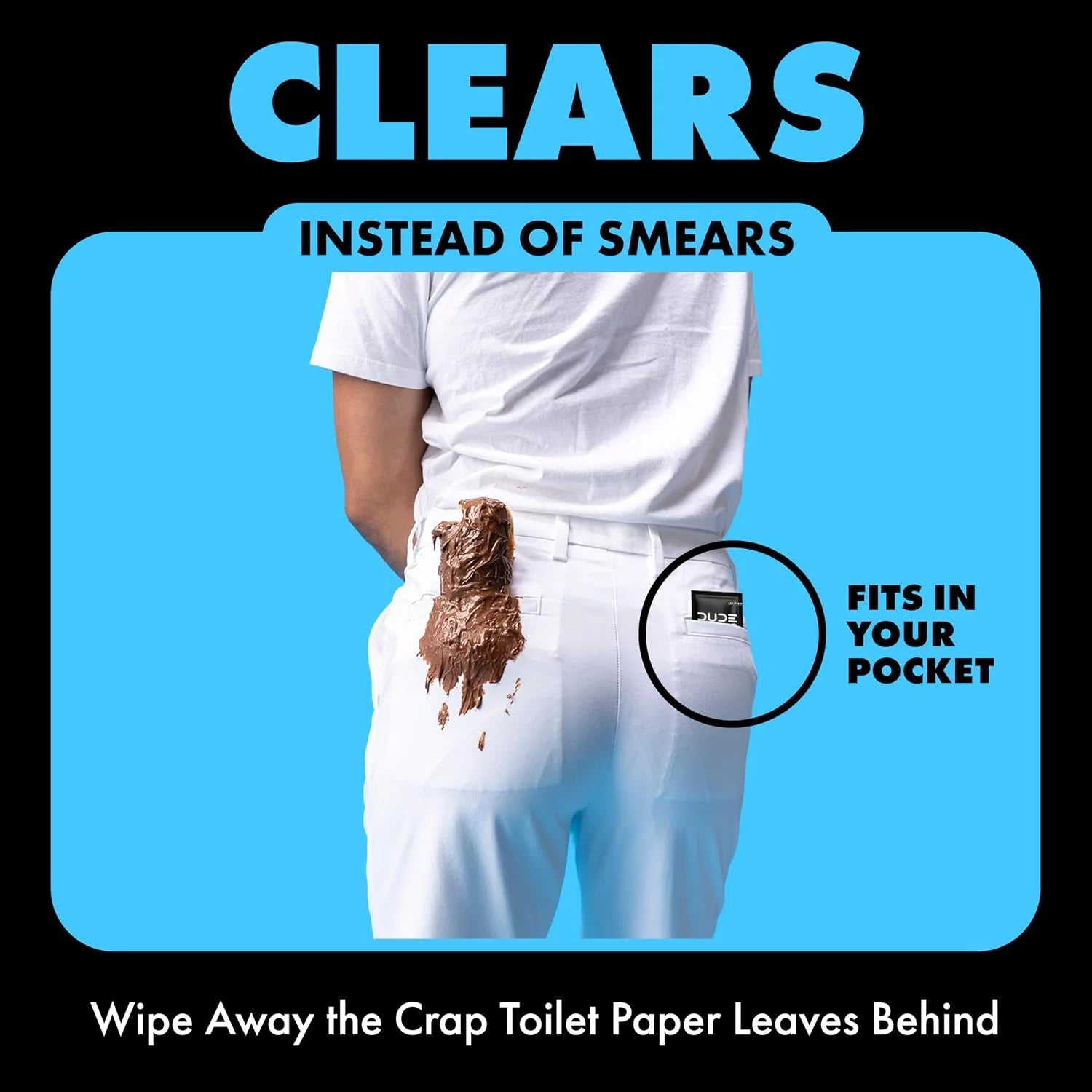 DUDE Wipes Double Deuce On-The-Go Flushable Wipes, 2 Per Pack, 80 Count