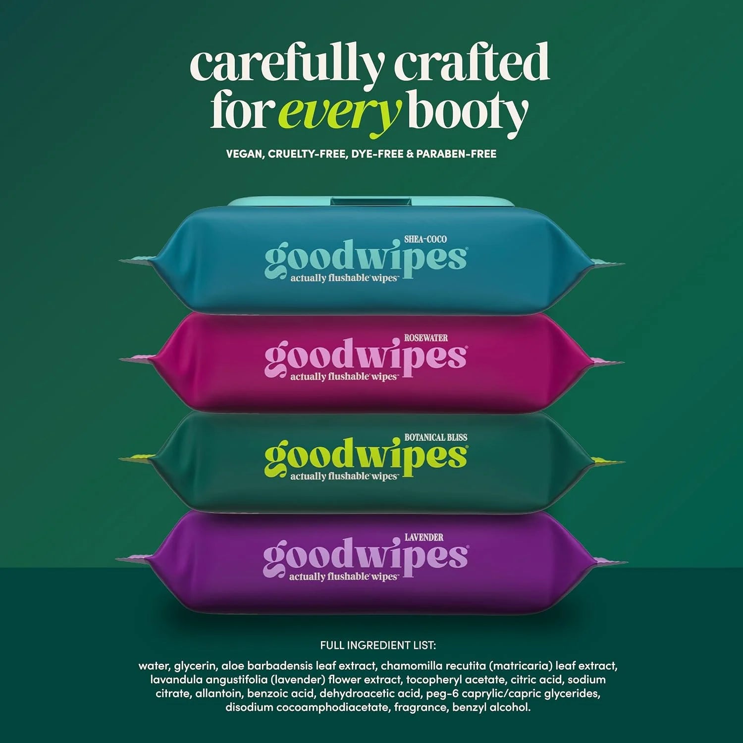 goodwipes Flushable Wipes (6 Pack) (50 Count (Pack of 6), Botanical Bliss)