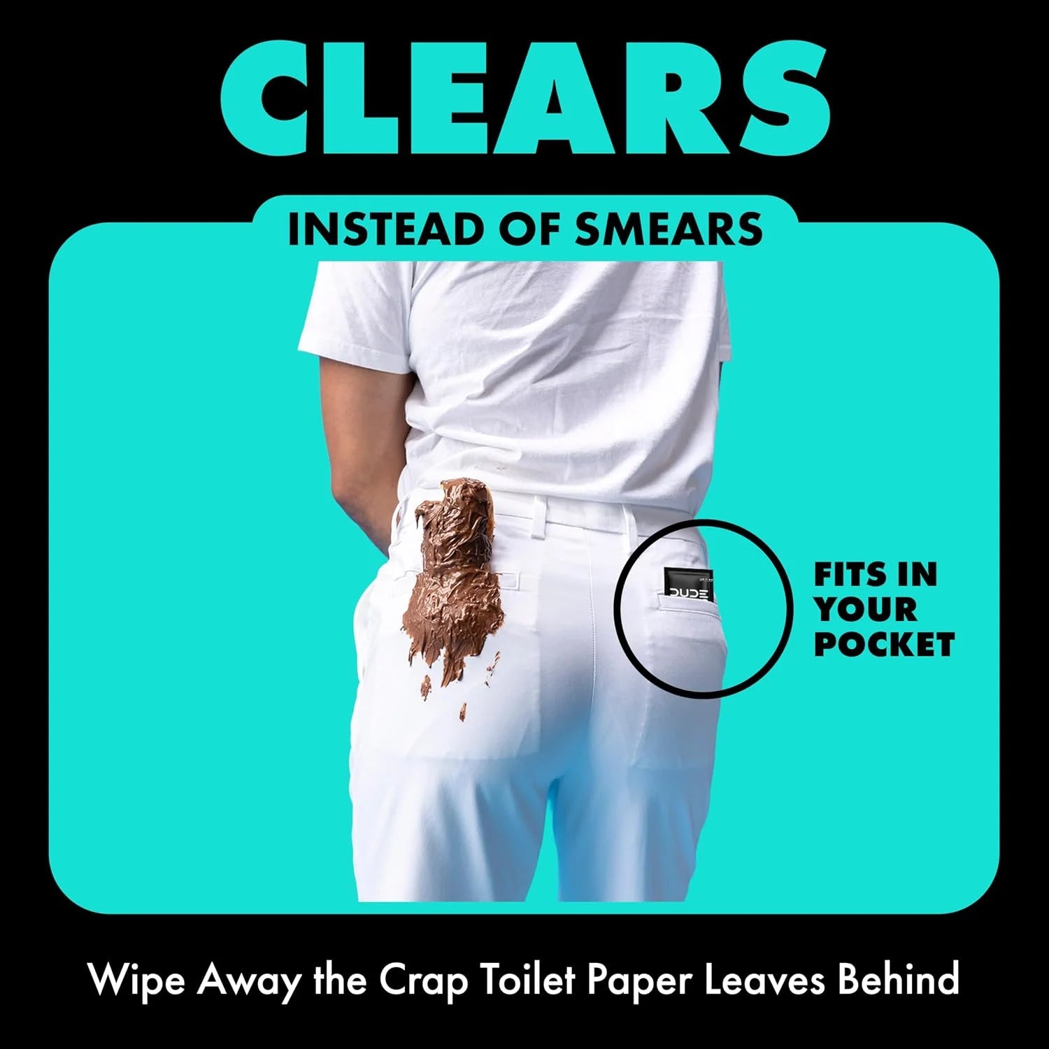 DUDE Wipes On-The-Go Mint Chill Adult Flushable Travel Wipes, 60 Count