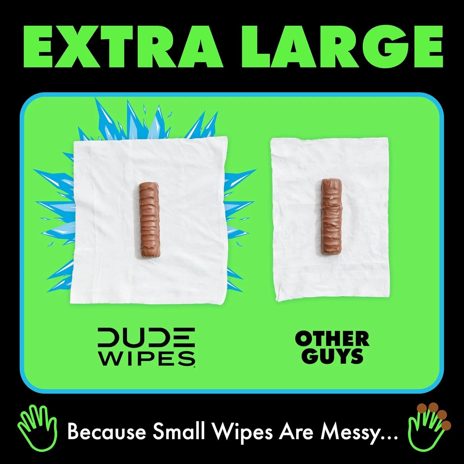 DUDE Wipes MentHOLE XXtreme Adult Flushable Wet Wipes, Cooling, 288 Count