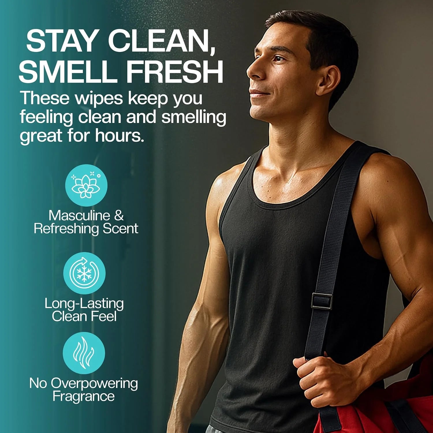 The Nobleman Mens Cooling Face & Body Cleansing Wipes  C Aloe & Eucalyptus No Rinse Cleansing Cloths for Gym, Travel, Sweat Removal, Post Workout Freshness, Active On-The-Go Hygiene & Camping  C 30 Ct