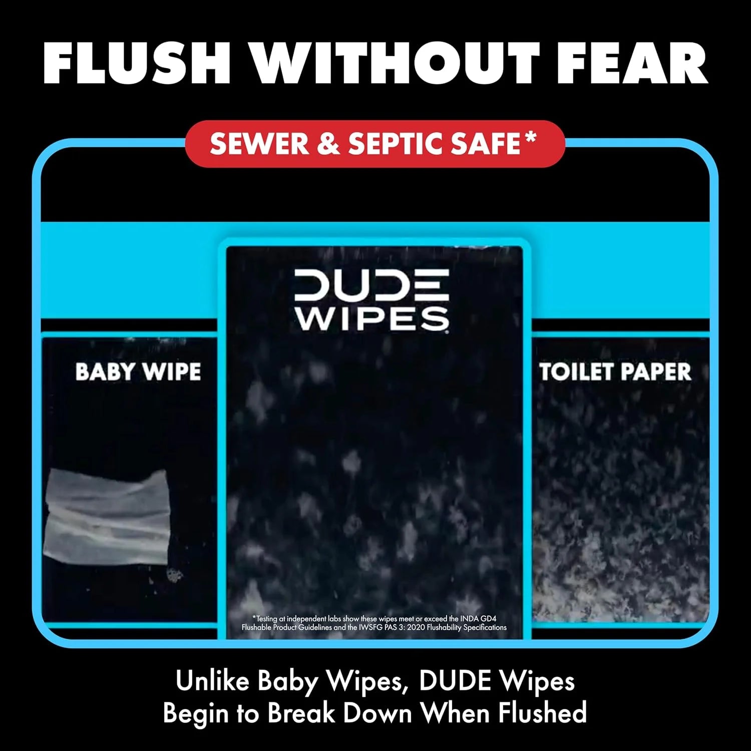 DUDE Wipes Poopsicle Adult Flushable Wet Wipes, Ice Pop Scented, 384 Count