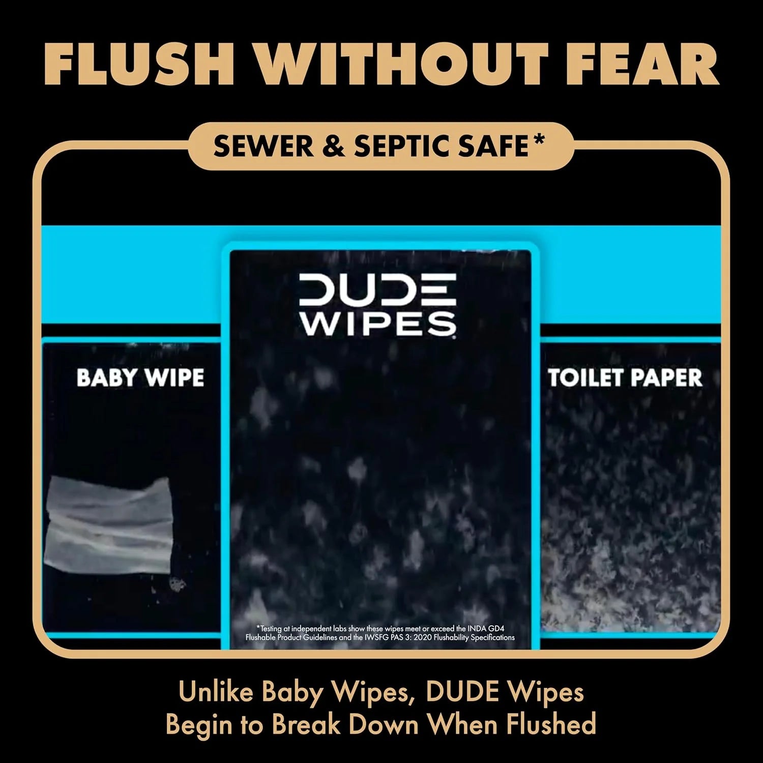 DUDE Wipes Morning Grind Adult Flushable Wipes, Coffee Scented, 144 Count
