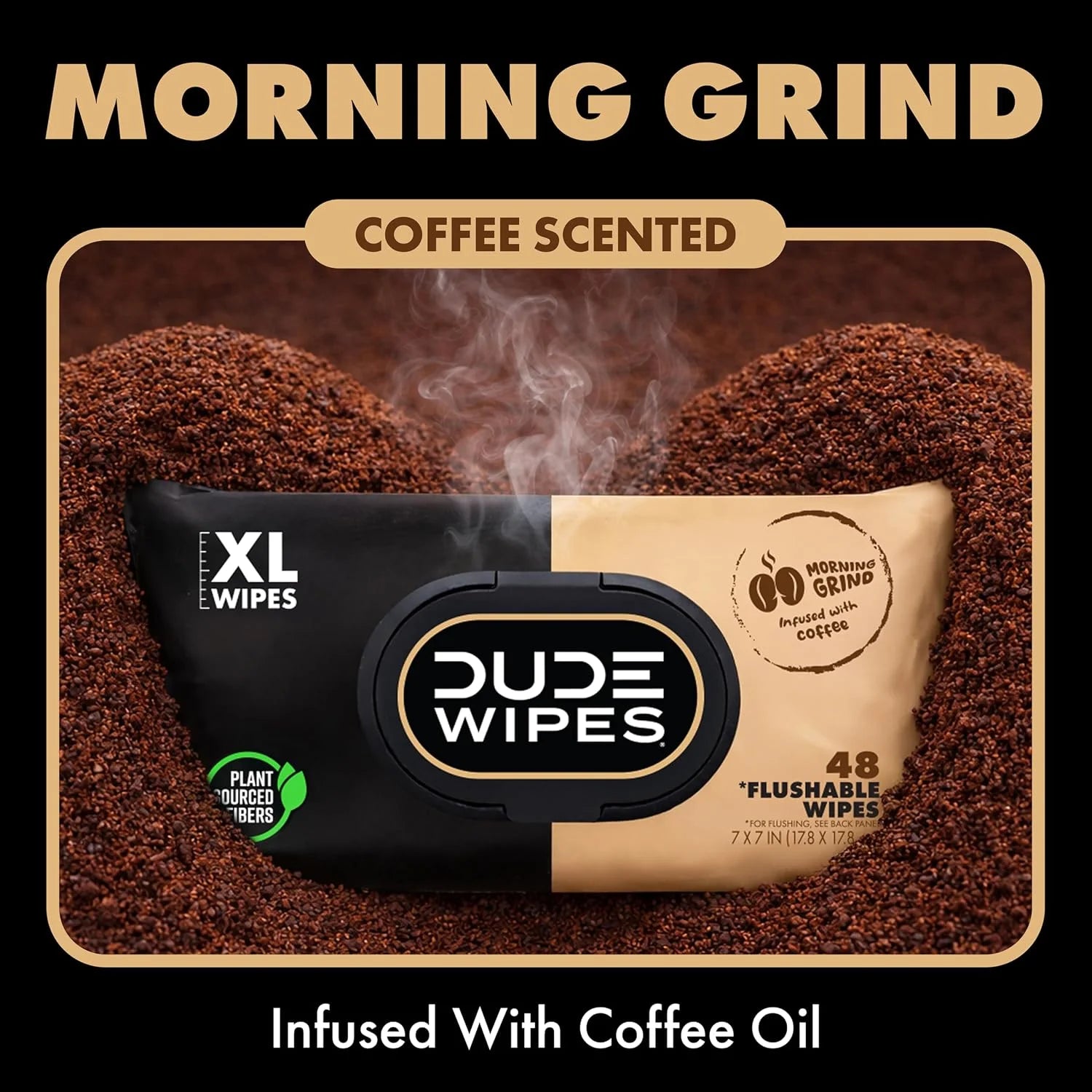 DUDE Wipes Morning Grind Adult Flushable Wipes, Coffee Scented, 288 Count