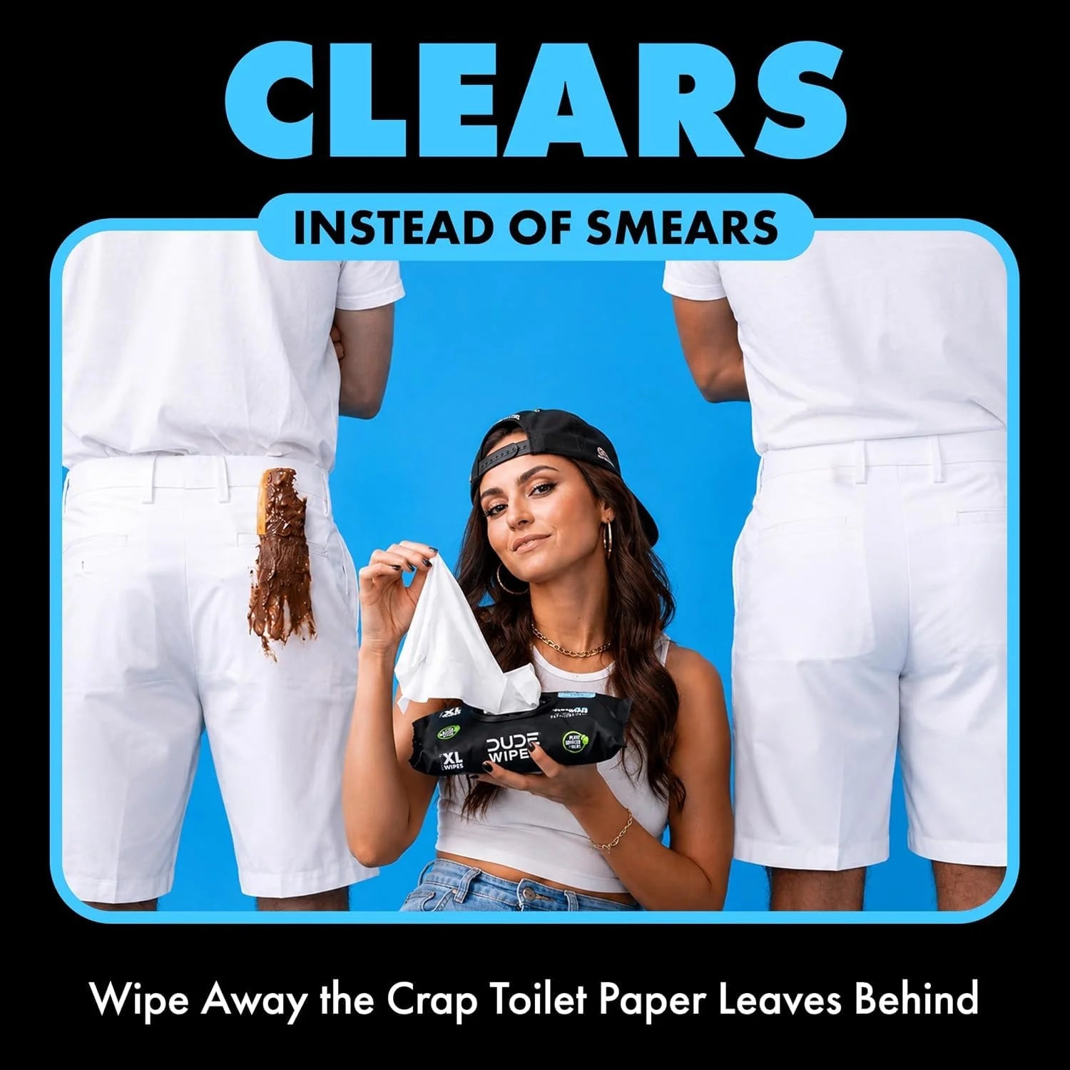 DUDE Wipes Unscented Adult Flushable Wet Wipes, Sensitive Skin, 576 Count