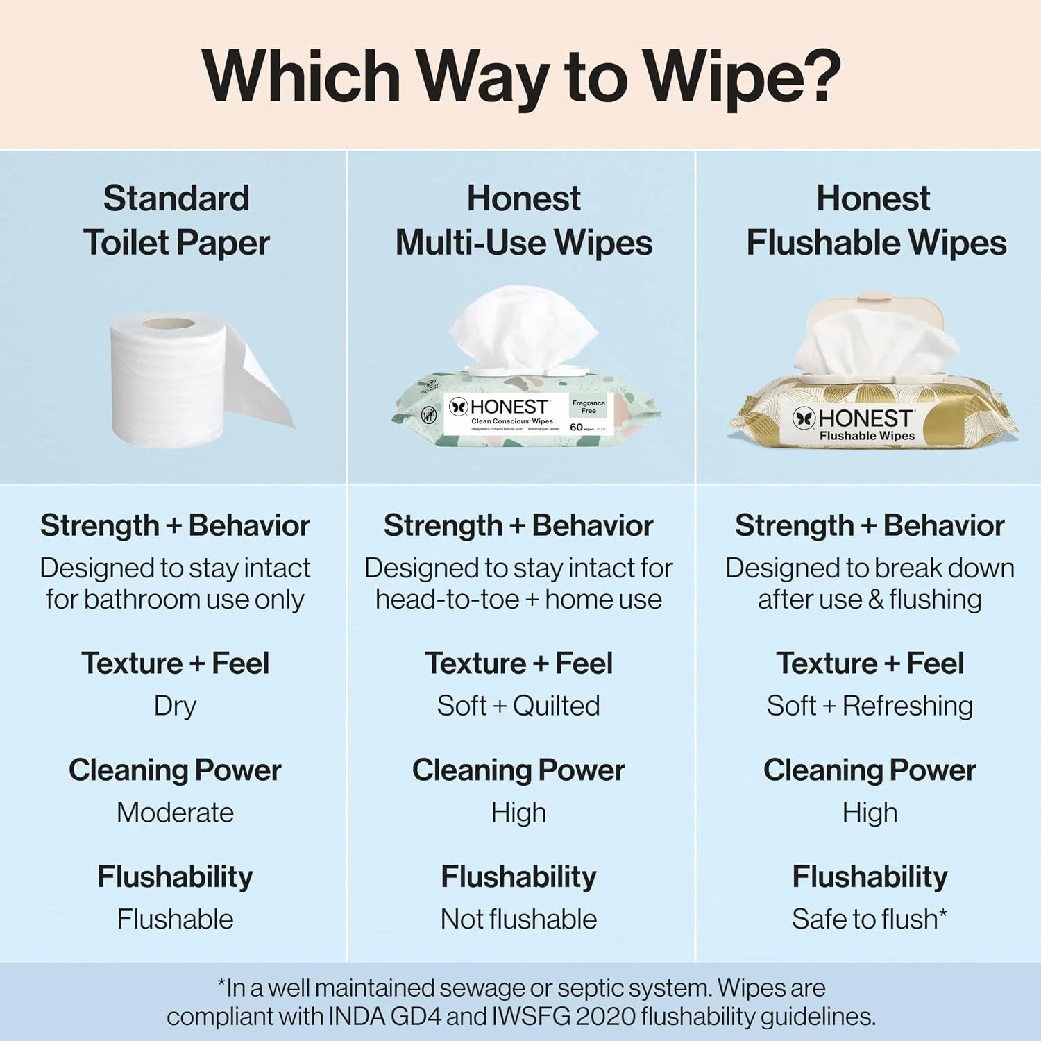 The Honest Company Flushable Wipes, Hypoallergenic, Gilded Wings, 126 Count