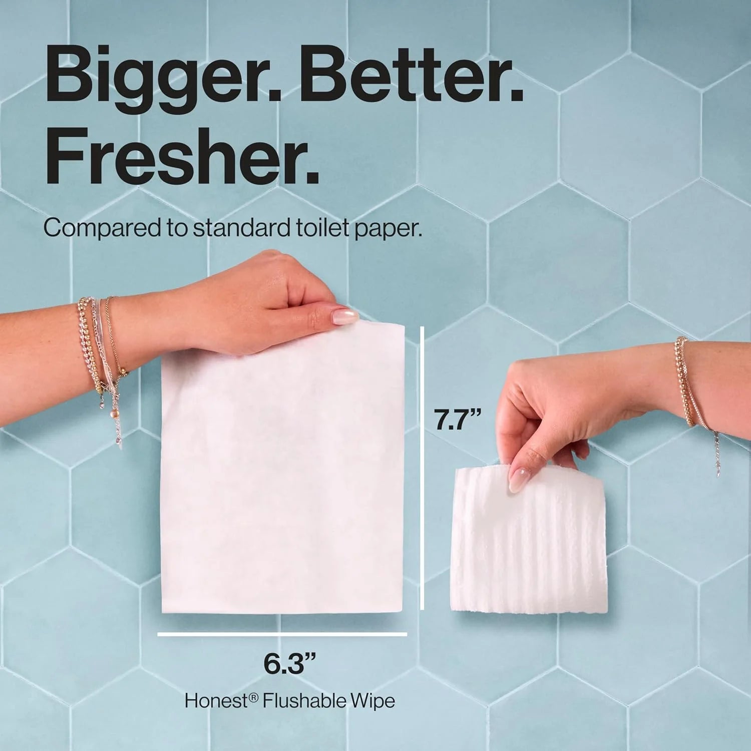 The Honest Company Flushable Wipes, Hypoallergenic, Tropical Leaves, 42ct